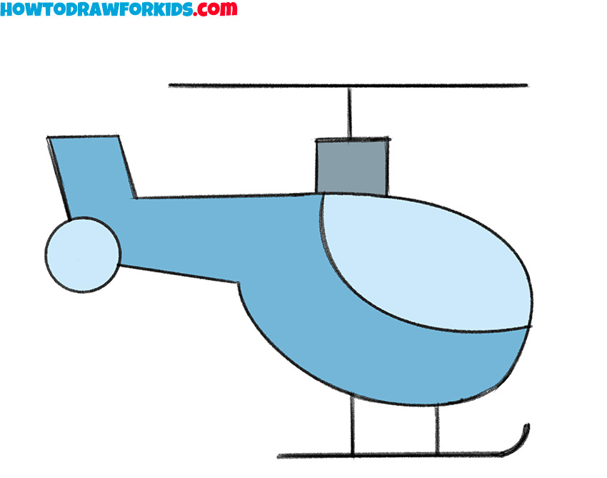 how to draw a helicopter simple