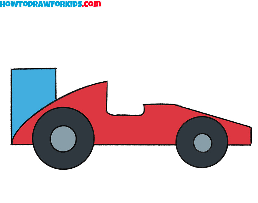 how to draw a racing car lesson