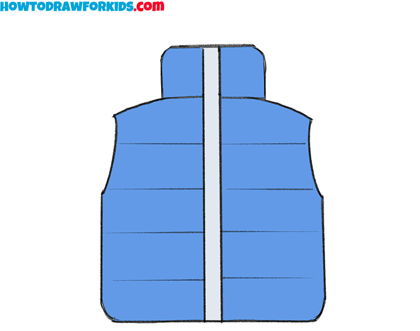 how to draw a winter vest for kindergarten