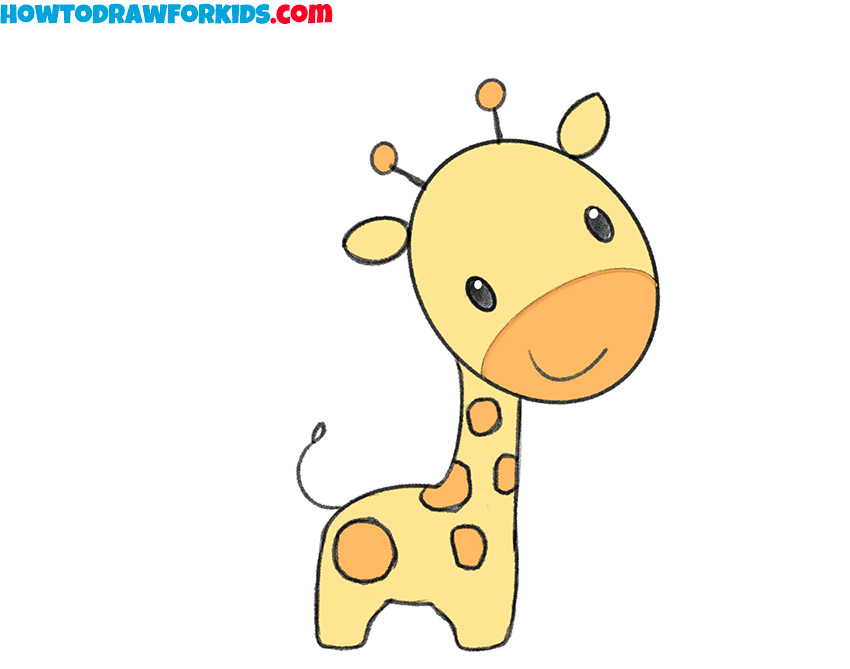 how to draw a giraffe by hand