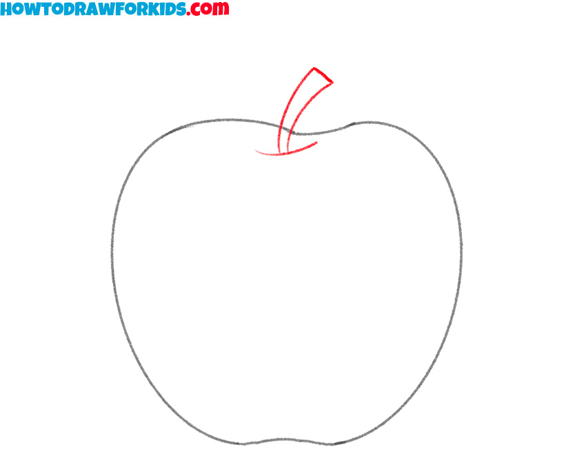Apple for Kindergarten easy drawing