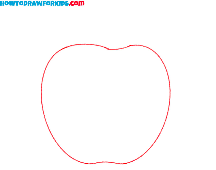 How to Draw an Apple for Kindergarten easy
