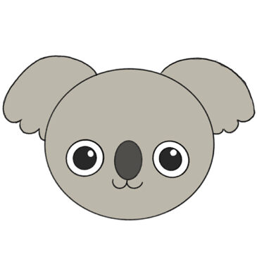 How to Draw a Koala Face for Kindergarten