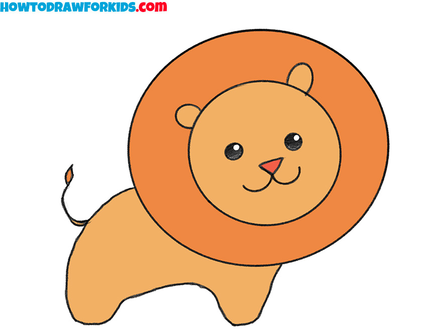 How-to-draw-a-Lion-for-kindergarten-easy