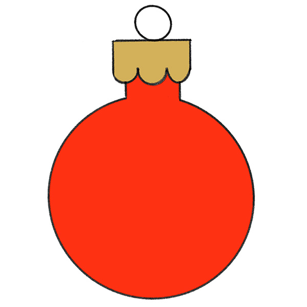 How to Draw a Christmas Bulb for Kindergarten Easy Tutorial