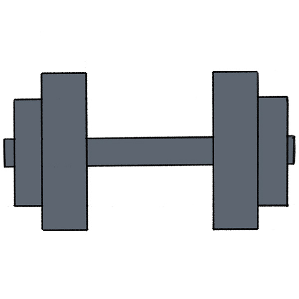 How to Draw a Dumbbell
