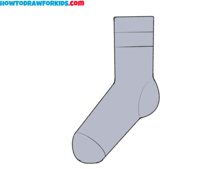How-to-draw-a-sock-for-kindergarten-easy