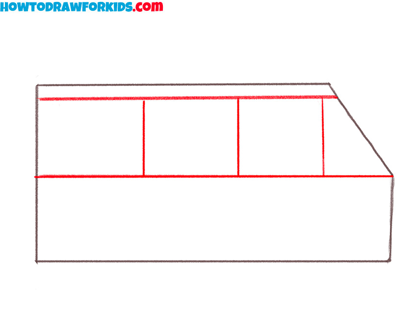 How to draw a van for kids easy step by step