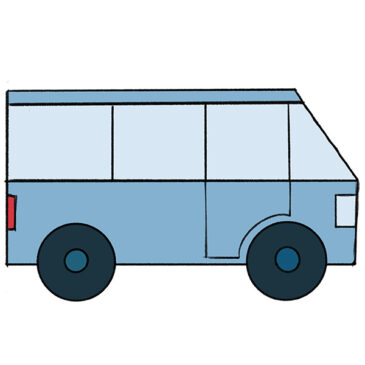 How to Draw a Van for Kindergarten
