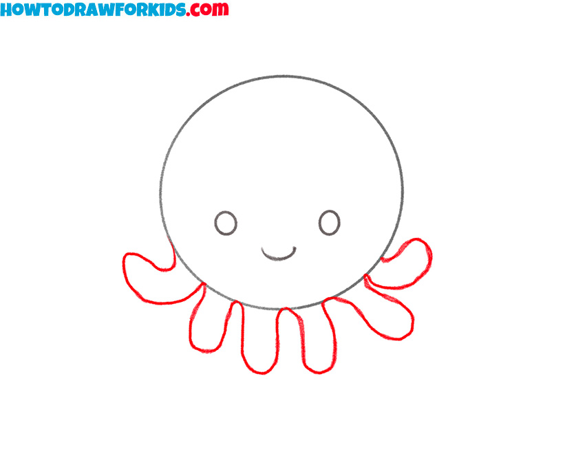 Octopus for kids easy drawing tutorial