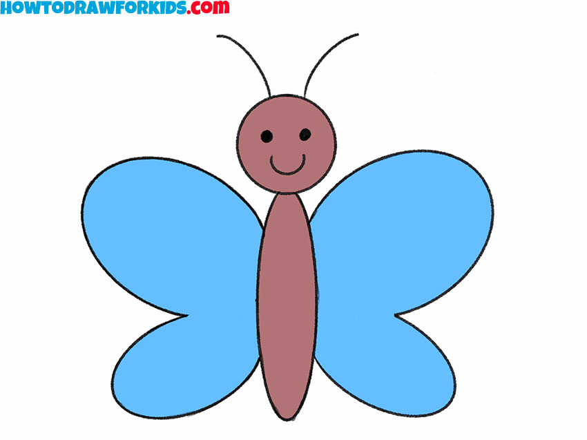 How to Draw a Butterfly for Kindergarten Easy Tutorial For Kids
