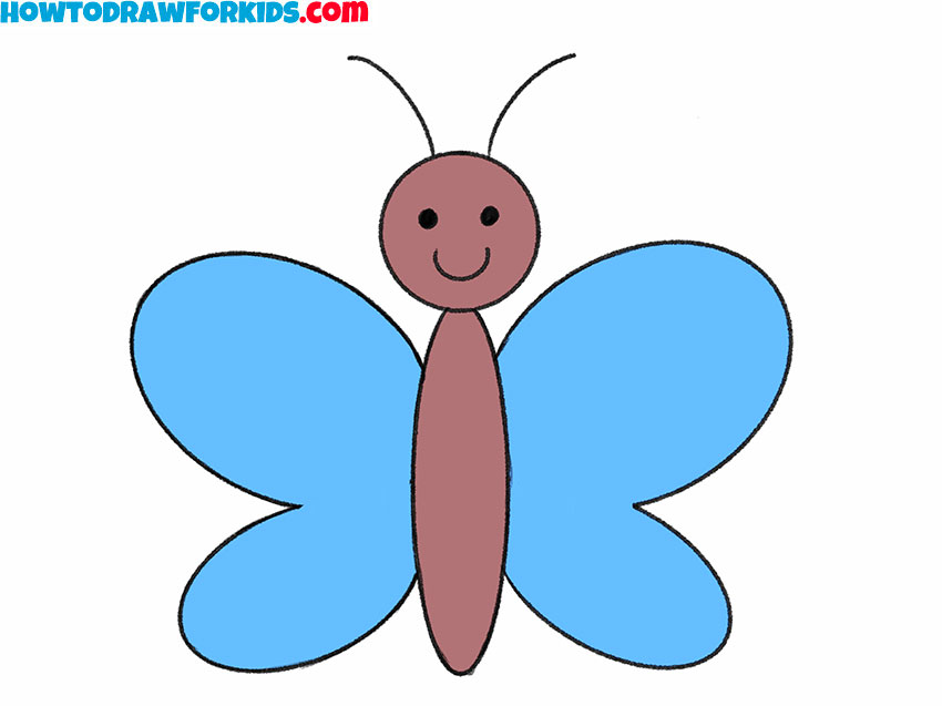 how to draw a butterfly for kids