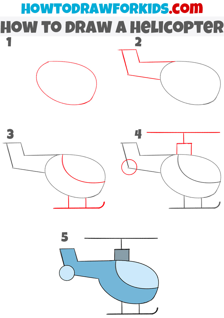 How To Draw A Helicopter - Easy Helicopter drawing step by step - YouTube