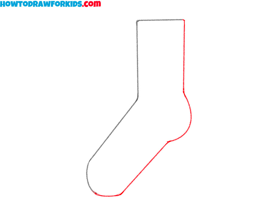 how to draw a sock for kids