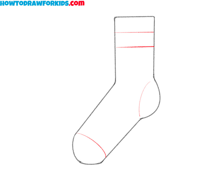 how to draw a sock very easy