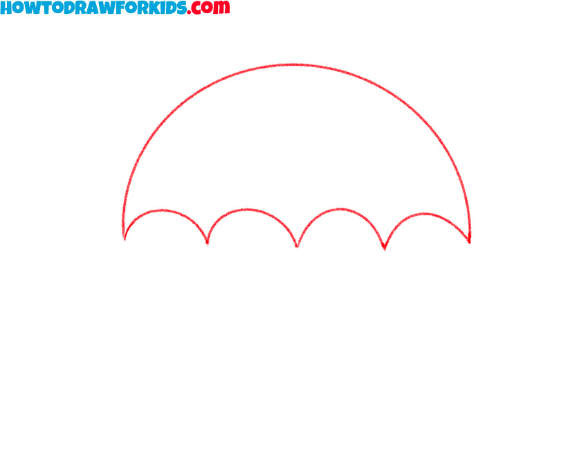 how to draw an umbrella easy
