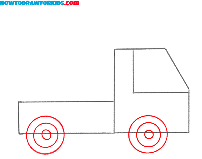 how to draw a tow truck step by step