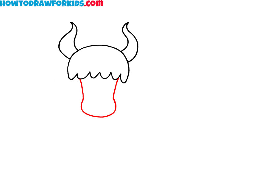 How to draw a yak step by step