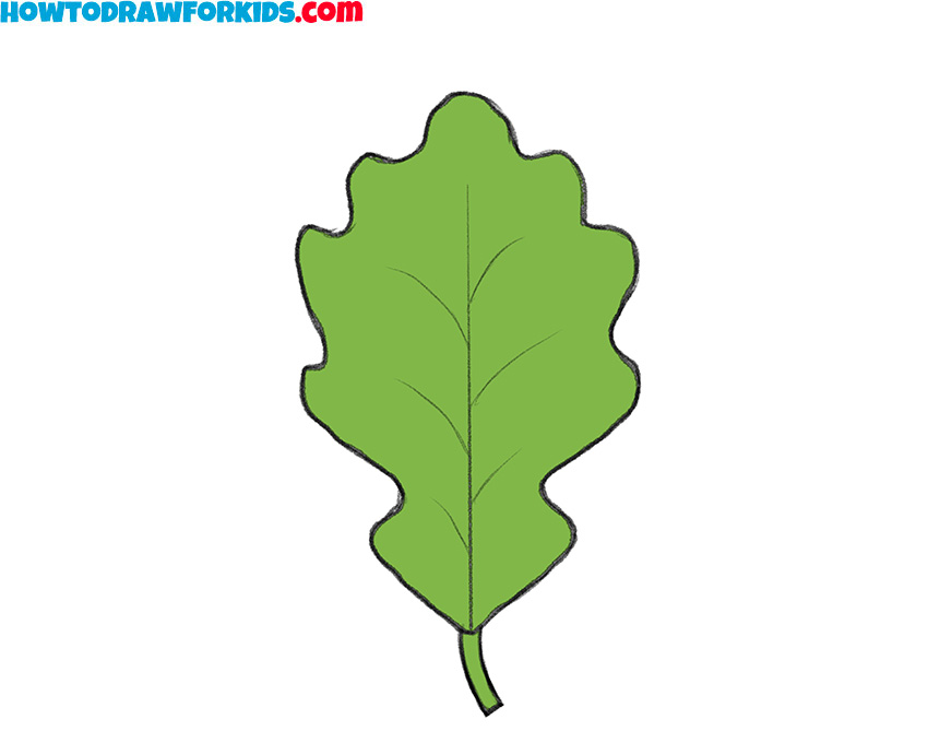 how to draw a leaf detailed