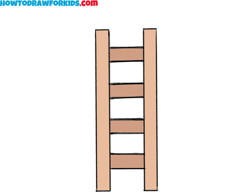 How to Draw a Ladder for Kindergarten - Easy Tutorial For Kids