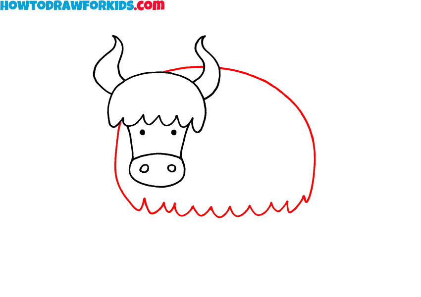 How to draw a yak for kids