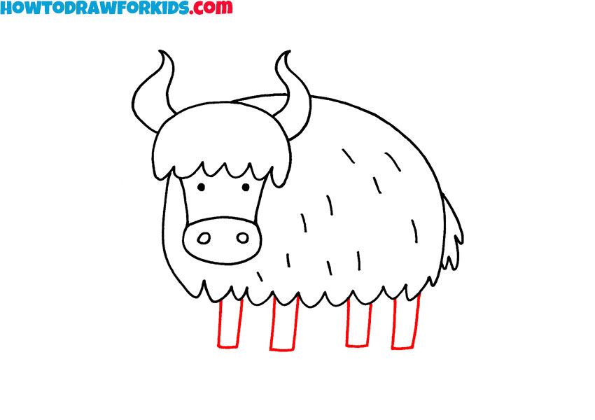 How to draw a yak easy