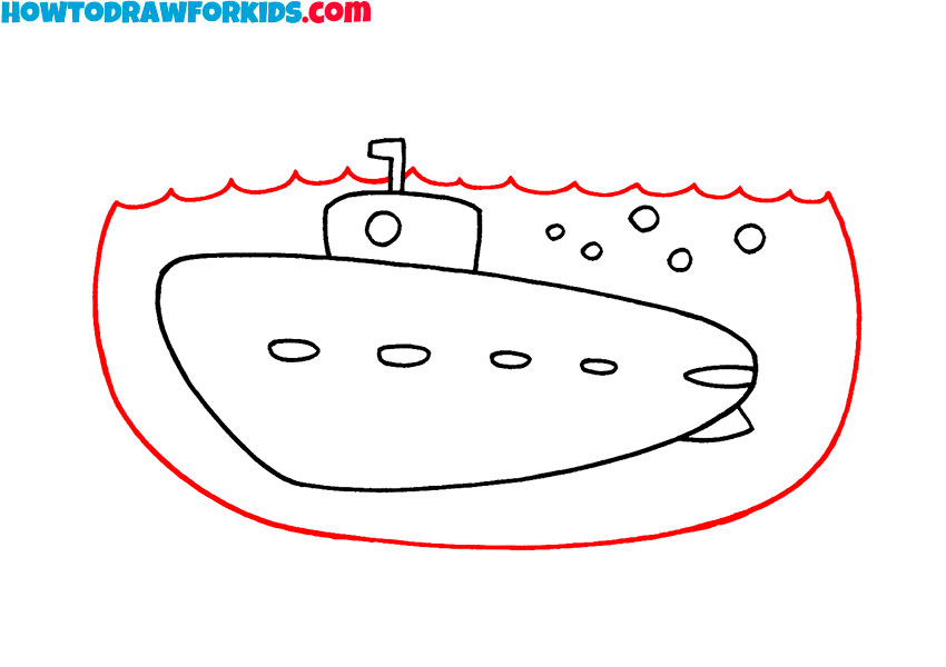 Drawing tutorial Submarine