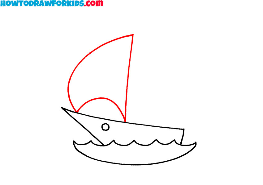 How to draw a Yacht easy