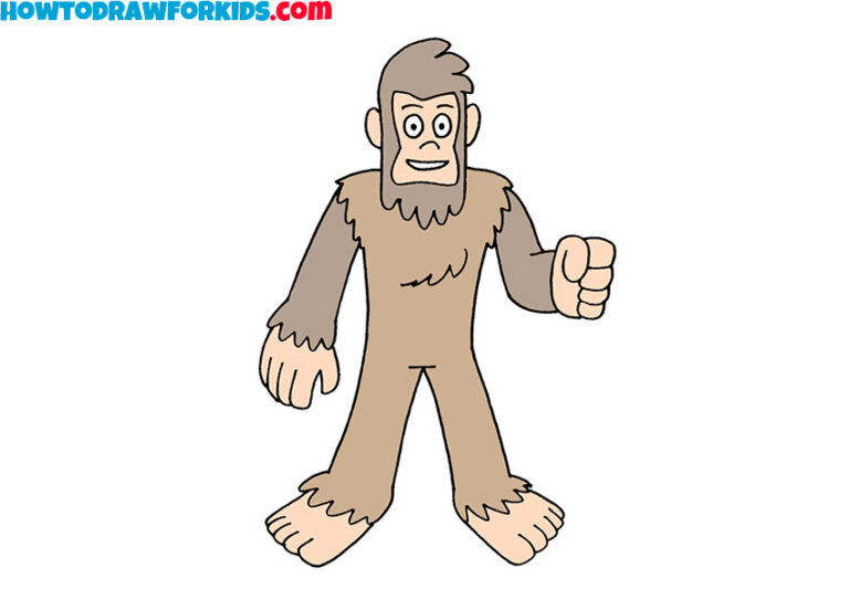 How to Draw a Bigfoot - Easy Drawing Tutorial For Kids
