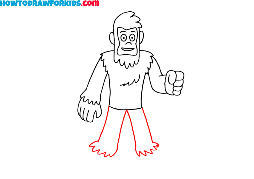 How to draw a Bigfoot quickly