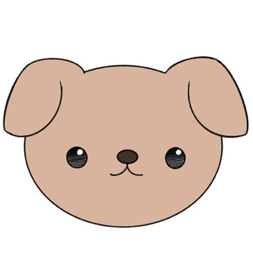 How to Draw a Dog Face for Kindergarten