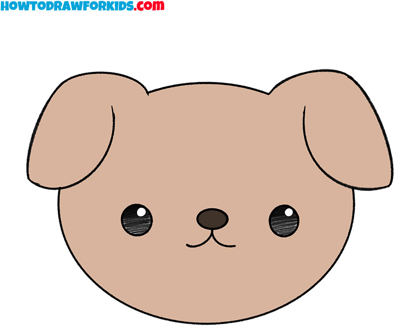 How-to-draw-a-Dog-Face-for-kindergarten-easy