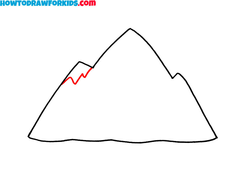 How to draw a Mountain for kids