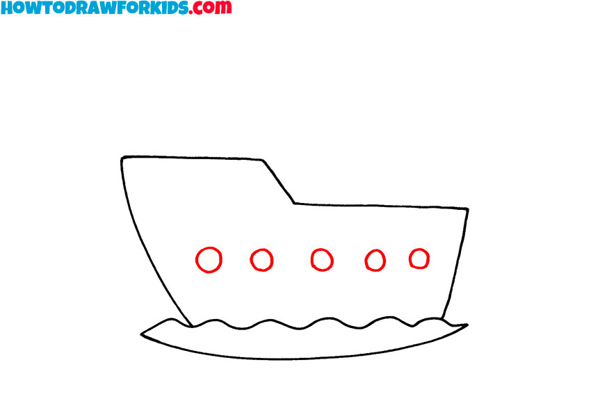 How to draw a Ship for kids
