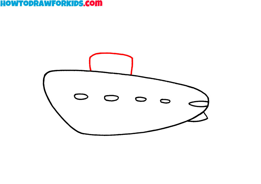 How to draw a Submarine for kids