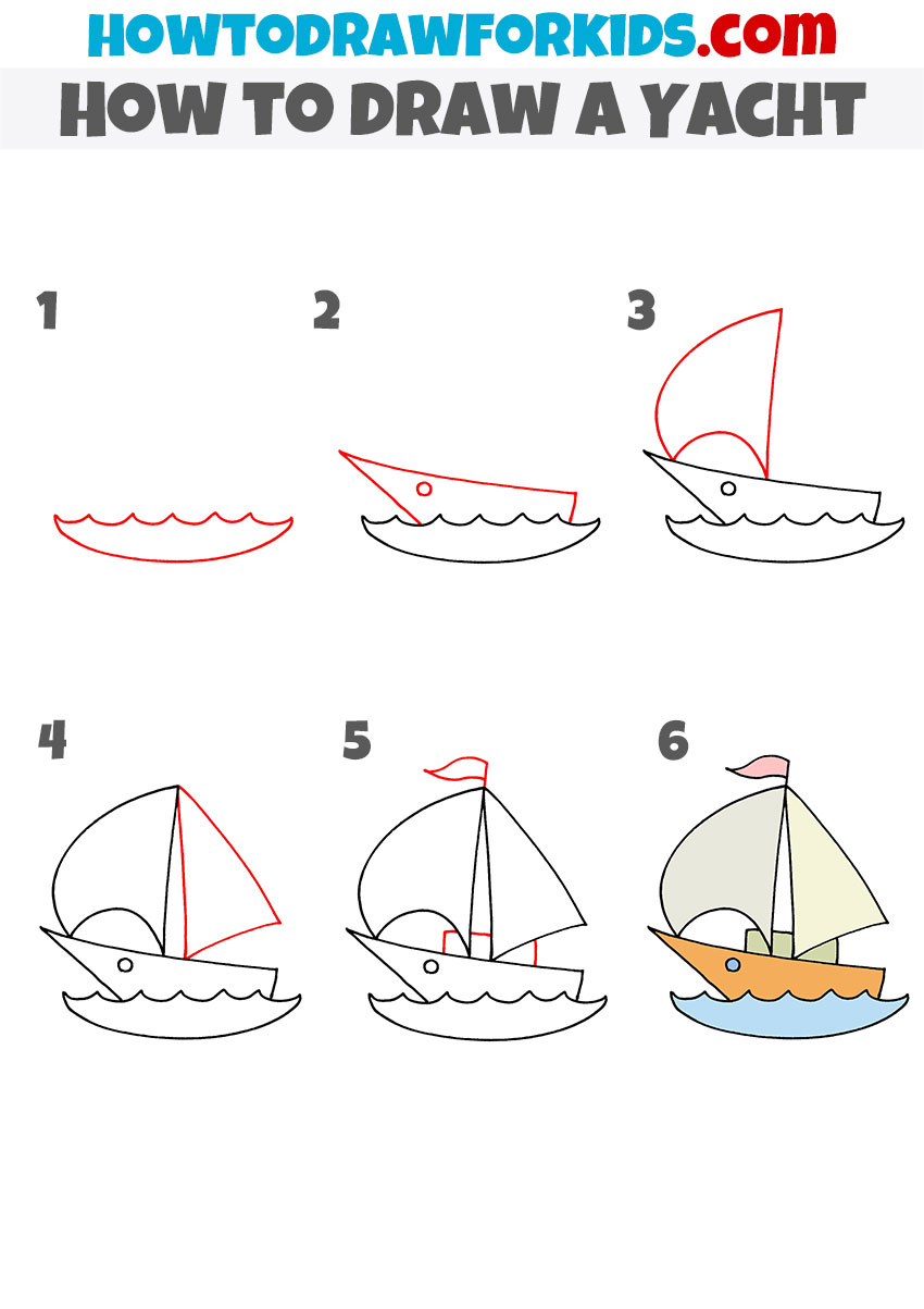 How To Draw A Yacht, Step by Step, Drawing Guide, by Dawn - DragoArt