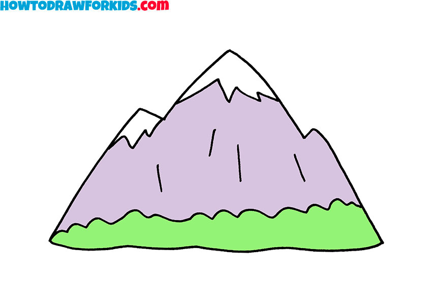 How to draw a big Mountain