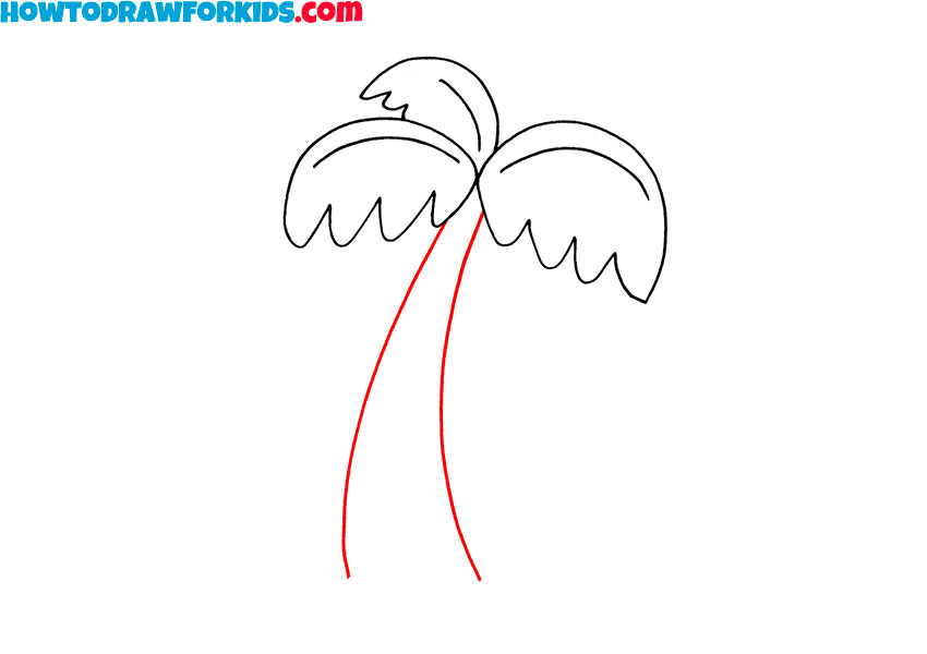 How to draw a cartoon Palm Tree