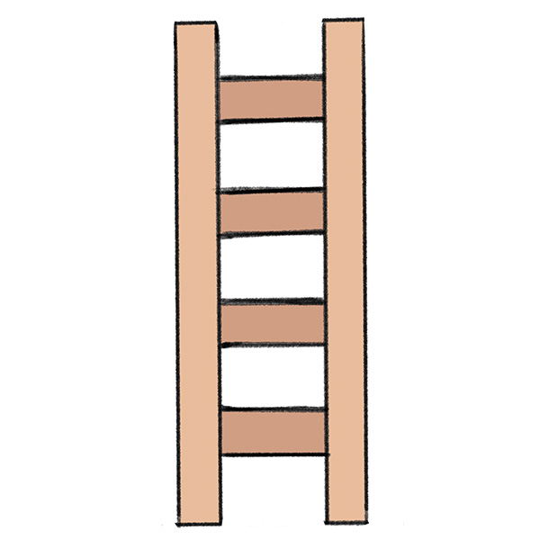 Vector sketch of step ladder Vector hand drawn sketch illustration of  step ladder motives of repair and building  CanStock