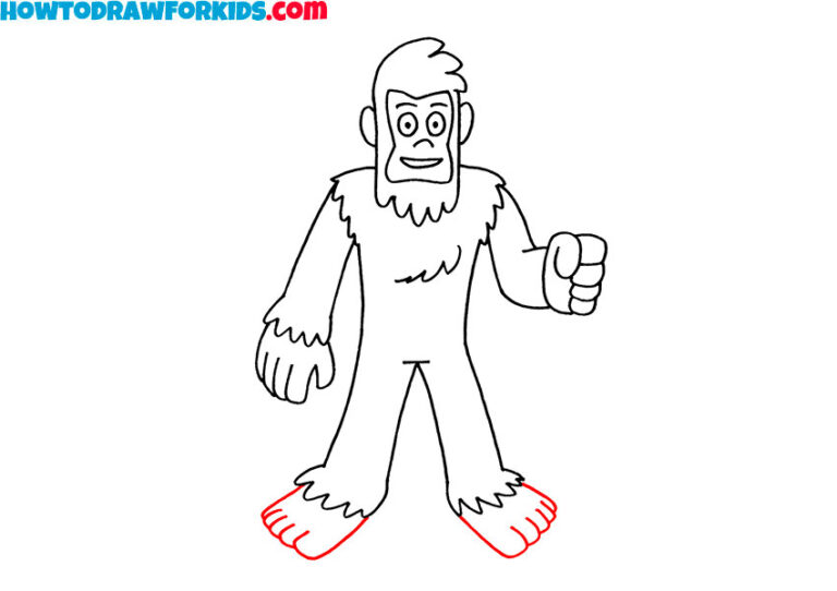 How to Draw a Bigfoot Easy Drawing Tutorial For Kids