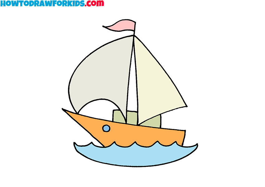 How to draw a sailing Yacht