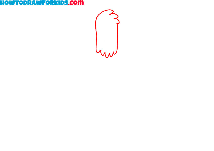 How to draw a simple Bigfoot