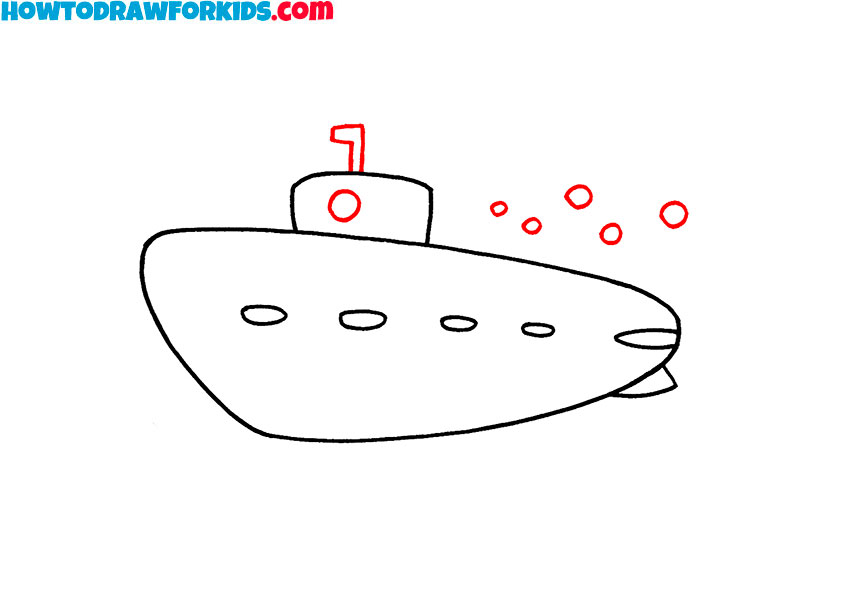 How to draw a simple Submarine