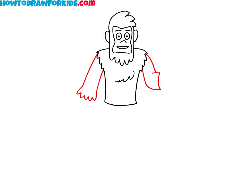How to draw a wild Bigfoot