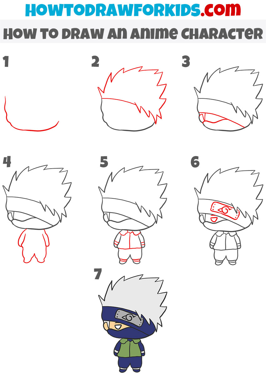 How to Draw an Anime Character - Easy Drawing Tutorial For Kids
