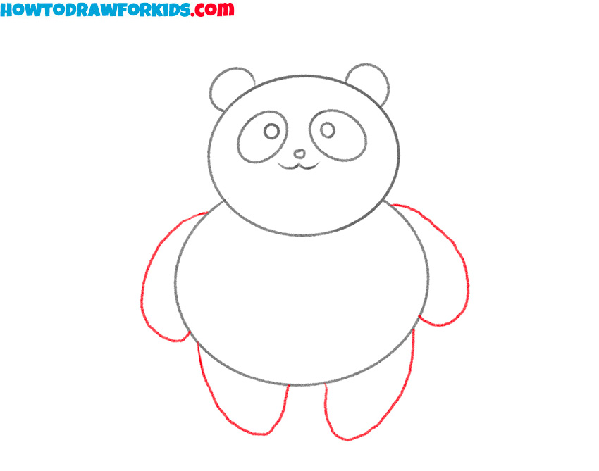 how to draw a panda easy