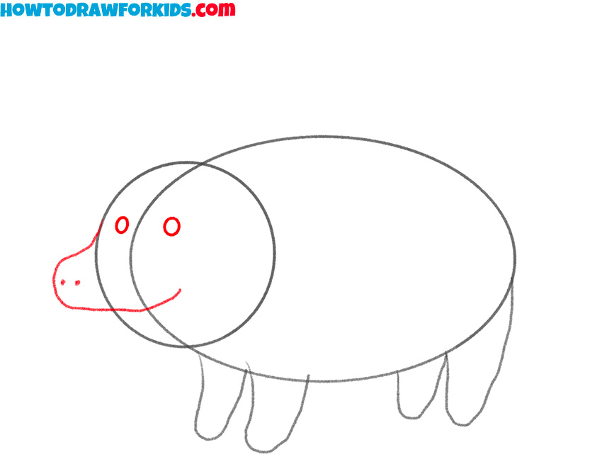 how to draw a pig body