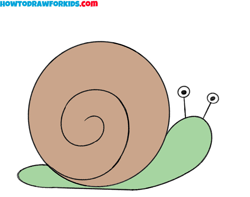 How to Draw a Snail for Kindergarten Easy Drawing Tutorial For Kids