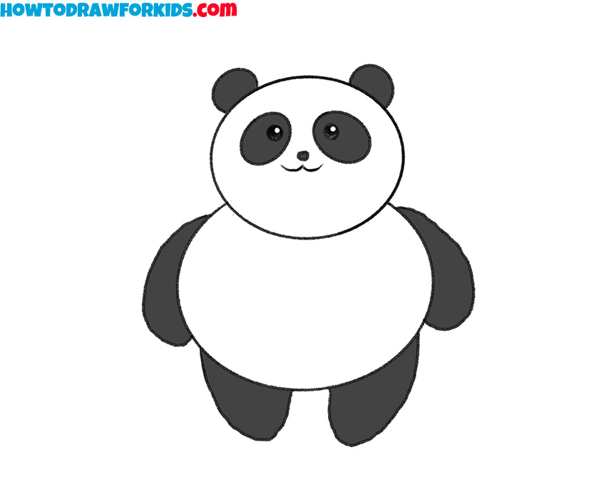 how to draw a panda for kids