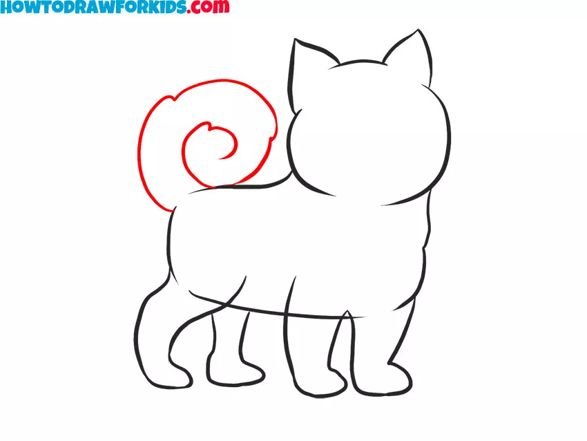 sketching the dog tail